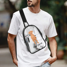 Load image into Gallery viewer, Personalized Vizsla Love Unisex Transparent Sling Bag-Accessories-Vizsla-Unisex Transparent Sling Bag-Transparent-One Size-4