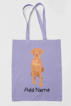 Load image into Gallery viewer, Personalized Vizsla Love Zippered Tote Bag-Accessories-Accessories, Bags, Dog Mom Gifts, Personalized, Vizsla-Zippered Tote Bag-Pastel Purple-Classic-2