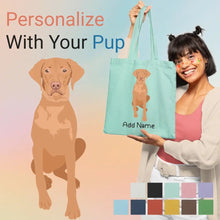 Load image into Gallery viewer, Personalized Vizsla Love Zippered Tote Bag-Accessories-Accessories, Bags, Dog Mom Gifts, Personalized, Vizsla-1