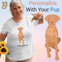 Load image into Gallery viewer, Personalized Vizsla Mom T Shirt for Women-Customizer-Apparel, Dog Mom Gifts, Personalized, Shirt, T Shirt, Vizsla-Modal T-Shirts-White-Small-1