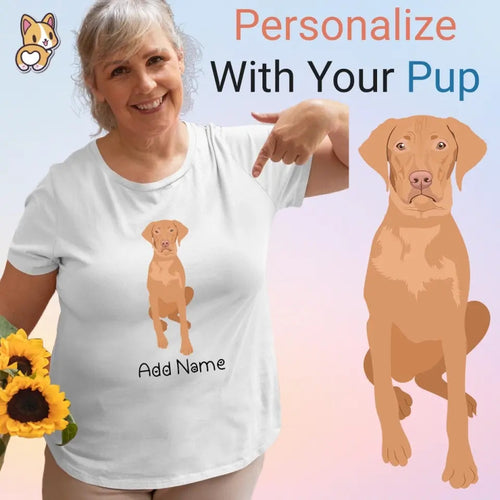 Personalized Vizsla Mom T Shirt for Women-Customizer-Apparel, Dog Mom Gifts, Personalized, Shirt, T Shirt, Vizsla-1