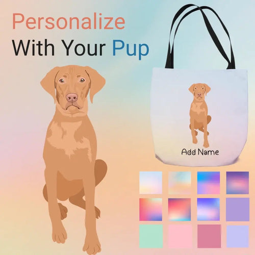 Personalized Vizsla Small Tote Bag-Accessories-Accessories, Bags, Dog Mom Gifts, Personalized, Vizsla-Small Tote Bag-Your Design-One Size-1
