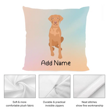 Load image into Gallery viewer, Personalized Vizsla Soft Plush Pillowcase-Home Decor-Dog Dad Gifts, Dog Mom Gifts, Home Decor, Personalized, Pillows, Vizsla-3