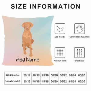 Personalized Vizsla Soft Plush Pillowcase-Home Decor-Dog Dad Gifts, Dog Mom Gifts, Home Decor, Personalized, Pillows, Vizsla-4