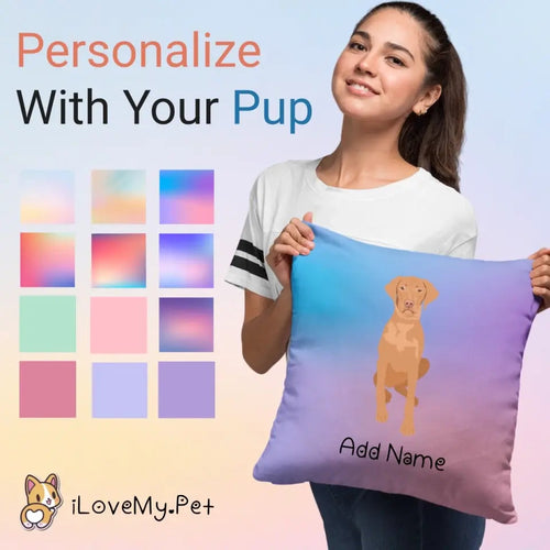 Personalized Vizsla Soft Plush Pillowcase-Home Decor-Dog Dad Gifts, Dog Mom Gifts, Home Decor, Personalized, Pillows, Vizsla-1