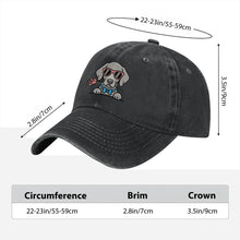 Load image into Gallery viewer, Personalized Weimaraner Baseball Cap - Romeo Weimaraner Design - Match Your Dog's Coat Color-Hats &amp; Caps-Accessories,Baseball Caps,Dog Mom Gifts-7