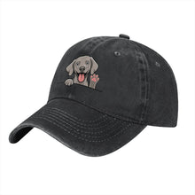 Load image into Gallery viewer, Personalized Weimaraner Baseball Cap - Waving Weimaraner Design - Match Your Dog's Coat Color-Hats &amp; Caps-Accessories,Baseball Caps,Dog Dad Gifts,Dog Mom Gifts,Weimaraner-6