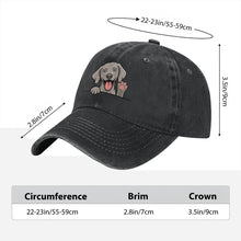 Load image into Gallery viewer, Personalized Weimaraner Baseball Cap - Waving Weimaraner Design - Match Your Dog's Coat Color-Hats &amp; Caps-Accessories,Baseball Caps,Dog Dad Gifts,Dog Mom Gifts,Weimaraner-7