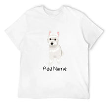 Load image into Gallery viewer, Personalized Westie Dad Cotton T Shirt-Apparel-Apparel, Dog Dad Gifts, Personalized, Shirt, T Shirt, West Highland Terrier-Men&#39;s Cotton T Shirt-White-Medium-10