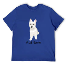 Load image into Gallery viewer, Personalized Westie Dad Cotton T Shirt-Apparel-Apparel, Dog Dad Gifts, Personalized, Shirt, T Shirt, West Highland Terrier-Men&#39;s Cotton T Shirt-Blue-Medium-11