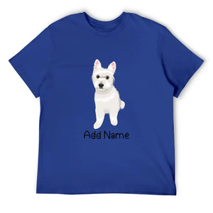 Personalized Westie Dad Cotton T Shirt-Apparel-Apparel, Dog Dad Gifts, Personalized, Shirt, T Shirt, West Highland Terrier-Men's Cotton T Shirt-Blue-Medium-11