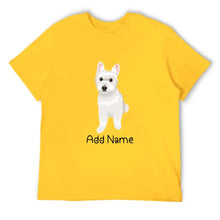 Load image into Gallery viewer, Personalized Westie Dad Cotton T Shirt-Apparel-Apparel, Dog Dad Gifts, Personalized, Shirt, T Shirt, West Highland Terrier-Men&#39;s Cotton T Shirt-Yellow-Medium-13