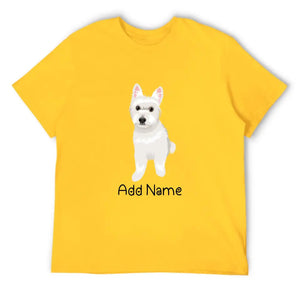 Personalized Westie Dad Cotton T Shirt-Apparel-Apparel, Dog Dad Gifts, Personalized, Shirt, T Shirt, West Highland Terrier-Men's Cotton T Shirt-Yellow-Medium-13