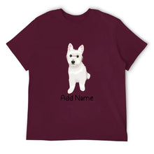 Load image into Gallery viewer, Personalized Westie Dad Cotton T Shirt-Apparel-Apparel, Dog Dad Gifts, Personalized, Shirt, T Shirt, West Highland Terrier-Men&#39;s Cotton T Shirt-Maroon-Medium-15