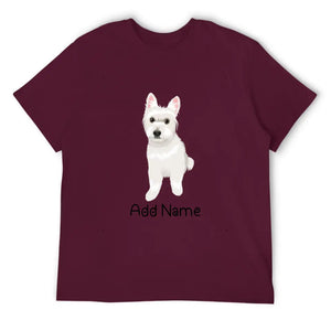 Personalized Westie Dad Cotton T Shirt-Apparel-Apparel, Dog Dad Gifts, Personalized, Shirt, T Shirt, West Highland Terrier-Men's Cotton T Shirt-Maroon-Medium-15