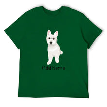 Load image into Gallery viewer, Personalized Westie Dad Cotton T Shirt-Apparel-Apparel, Dog Dad Gifts, Personalized, Shirt, T Shirt, West Highland Terrier-Men&#39;s Cotton T Shirt-Green-Medium-16