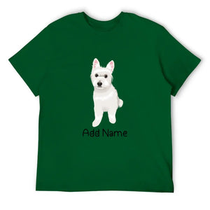 Personalized Westie Dad Cotton T Shirt-Apparel-Apparel, Dog Dad Gifts, Personalized, Shirt, T Shirt, West Highland Terrier-Men's Cotton T Shirt-Green-Medium-16