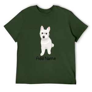 Personalized Westie Dad Cotton T Shirt-Apparel-Apparel, Dog Dad Gifts, Personalized, Shirt, T Shirt, West Highland Terrier-Men's Cotton T Shirt-Army Green-Medium-17