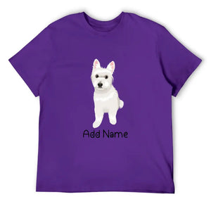 Personalized Westie Dad Cotton T Shirt-Apparel-Apparel, Dog Dad Gifts, Personalized, Shirt, T Shirt, West Highland Terrier-Men's Cotton T Shirt-Purple-Medium-18