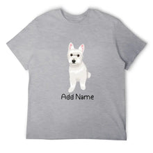 Load image into Gallery viewer, Personalized Westie Dad Cotton T Shirt-Apparel-Apparel, Dog Dad Gifts, Personalized, Shirt, T Shirt, West Highland Terrier-Men&#39;s Cotton T Shirt-Gray-Medium-19