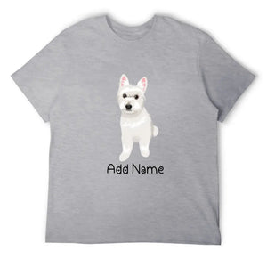 Personalized Westie Dad Cotton T Shirt-Apparel-Apparel, Dog Dad Gifts, Personalized, Shirt, T Shirt, West Highland Terrier-Men's Cotton T Shirt-Gray-Medium-19