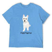 Load image into Gallery viewer, Personalized Westie Dad Cotton T Shirt-Apparel-Apparel, Dog Dad Gifts, Personalized, Shirt, T Shirt, West Highland Terrier-Men&#39;s Cotton T Shirt-Sky Blue-Medium-2