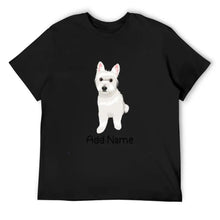 Load image into Gallery viewer, Personalized Westie Dad Cotton T Shirt-Apparel-Apparel, Dog Dad Gifts, Personalized, Shirt, T Shirt, West Highland Terrier-Men&#39;s Cotton T Shirt-Black-Medium-9