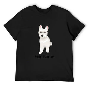 Personalized Westie Dad Cotton T Shirt-Apparel-Apparel, Dog Dad Gifts, Personalized, Shirt, T Shirt, West Highland Terrier-Men's Cotton T Shirt-Black-Medium-9