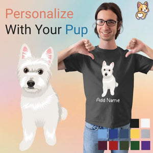 Personalized Westie Dad Cotton T Shirt-Apparel-Apparel, Dog Dad Gifts, Personalized, Shirt, T Shirt, West Highland Terrier-1