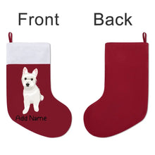 Load image into Gallery viewer, Personalized Westie Large Christmas Stocking-Christmas Ornament-Christmas, Home Decor, Personalized, West Highland Terrier-Large Christmas Stocking-Christmas Red-One Size-3