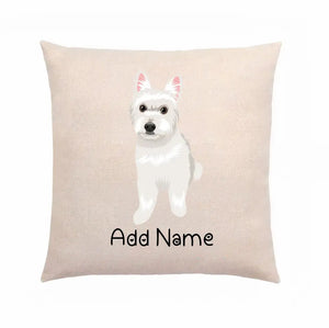Personalized Westie Linen Pillowcase-Home Decor-Dog Dad Gifts, Dog Mom Gifts, Home Decor, Pillows, West Highland Terrier-2
