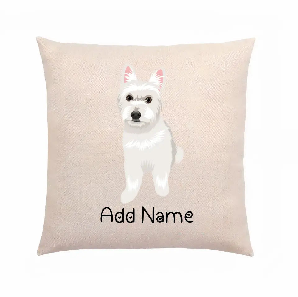 Personalized Westie Linen Pillowcase-Home Decor-Dog Dad Gifts, Dog Mom Gifts, Home Decor, Personalized, Pillows, West Highland Terrier-Linen Pillow Case-Cotton-Linen-12