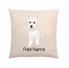 Load image into Gallery viewer, Personalized Westie Linen Pillowcase-Linen Pillow Case-Cotton-Linen-16"x16"