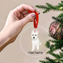 Load image into Gallery viewer, Personalized Westie Love Christmas Tree Ornaments-Christmas Ornament-Christmas, Personalized, West Highland Terrier-Christmas Tree Ornaments-Transparent-3.5&quot; or 8.9 cm-2