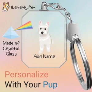 West Highland White Terrier  crystal-keychain-single