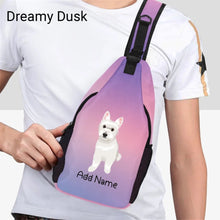 Load image into Gallery viewer, Personalized Westie Love Unisex Sling Bag Backpack-Accessories-West Highland Terrier-Unisex Sling Bag Backpack-Dreamy Dusk-One Size-16