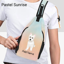 Load image into Gallery viewer, Personalized Westie Love Unisex Sling Bag Backpack-Accessories-West Highland Terrier-Unisex Sling Bag Backpack-Pastel Sunrise-One Size-21