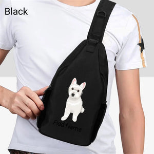 Personalized Westie Love Unisex Sling Bag Backpack-Accessories-West Highland Terrier-Unisex Sling Bag Backpack-Black-One Size-2