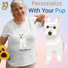 Load image into Gallery viewer, Personalized Westie Mom T Shirt for Women-Customizer-Apparel, Dog Mom Gifts, Personalized, Shirt, T Shirt, West Highland Terrier-Modal T-Shirts-White-Small-1
