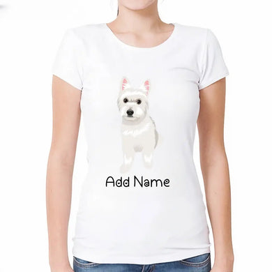 Personalized Westie Mom T Shirt for Women-Customizer-Apparel, Dog Mom Gifts, Personalized, Shirt, T Shirt, West Highland Terrier-Modal T-Shirts-White-Small-1