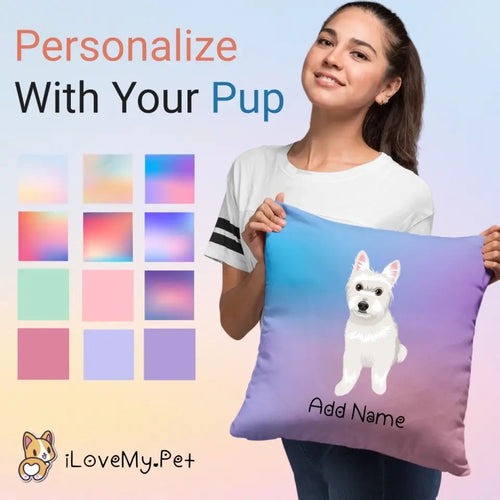 Personalized Westie Soft Plush Pillowcase