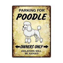 Load image into Gallery viewer, Personalized White Poodle Sign - Funny Parking Sign - Match Your Dog’s Coat Color-Sign Board-Car Accessories,Poodle,Sign Board-Large-7