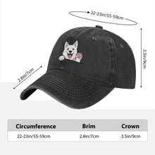 Load image into Gallery viewer, Personalized White Swiss Shepherd Baseball Cap - Waving White Swiss Shepherd Design - Match Your Dog's Coat Color-Hats &amp; Caps-8