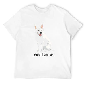 Personalized White Swiss Shepherd Dad Cotton T Shirt-Apparel-Apparel, Dog Dad Gifts, Personalized, Shirt, T Shirt, White Swiss Shepherd-Men's Cotton T Shirt-White-Medium-10