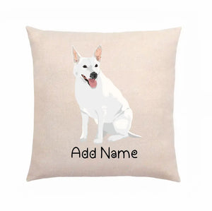 Personalized White Swiss Shepherd Linen Pillowcase-Home Decor-Dog Dad Gifts, Dog Mom Gifts, Home Decor, Personalized, Pillows, White Swiss Shepherd-2