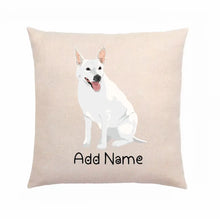 Load image into Gallery viewer, Personalized White Swiss Shepherd Linen Pillowcase-Linen Pillow Case-Cotton-Linen-16"x16"