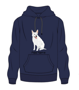 Personalized White Swiss Shepherd Love Men's Warm Hoodie Sweatshirt-Apparel-Apparel, Dog Dad Gifts, Hoodie, Personalized, Sweatshirt, White Swiss Shepherd-Men's Warm Hoodie Sweatshirt-Navy Blue-S-8