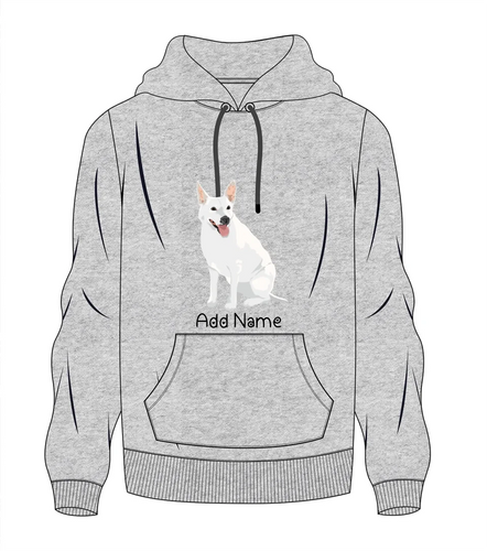 White Swiss Shepherd hoodie-women-single