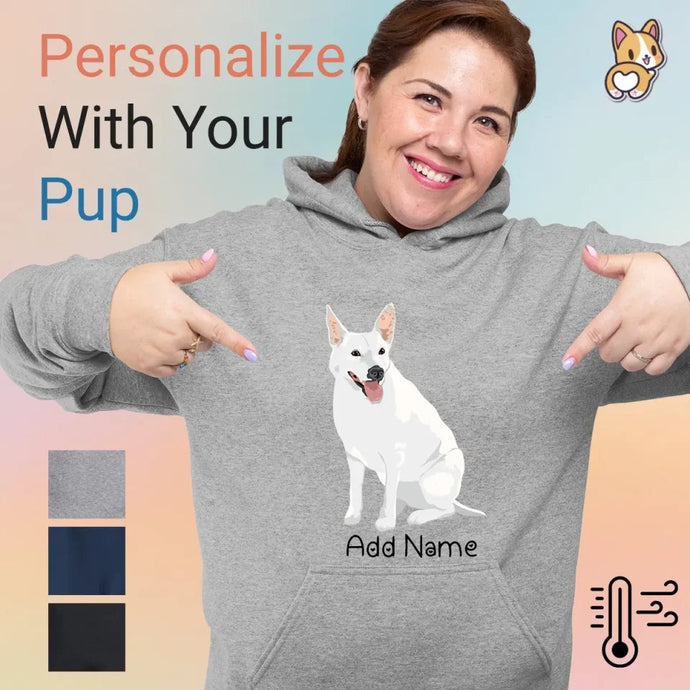 White Swiss Shepherd hoodie-women-single