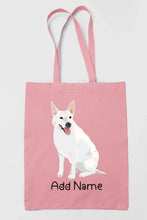 Load image into Gallery viewer, Personalized White Swiss Shepherd Love Zippered Tote Bag-Accessories-Accessories, Bags, Dog Mom Gifts, Personalized, White Swiss Shepherd-11